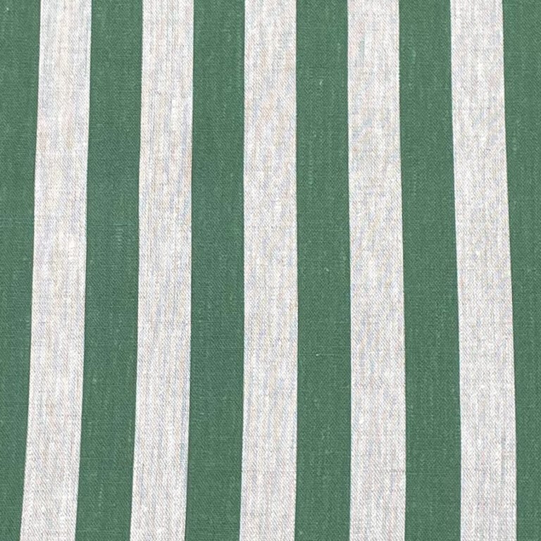 Beta Linen Stripe - Dark Green - Image 2