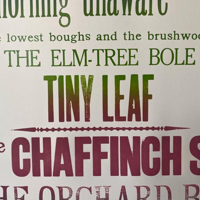 Oh to be in England, Letterpress Poster - Image 2