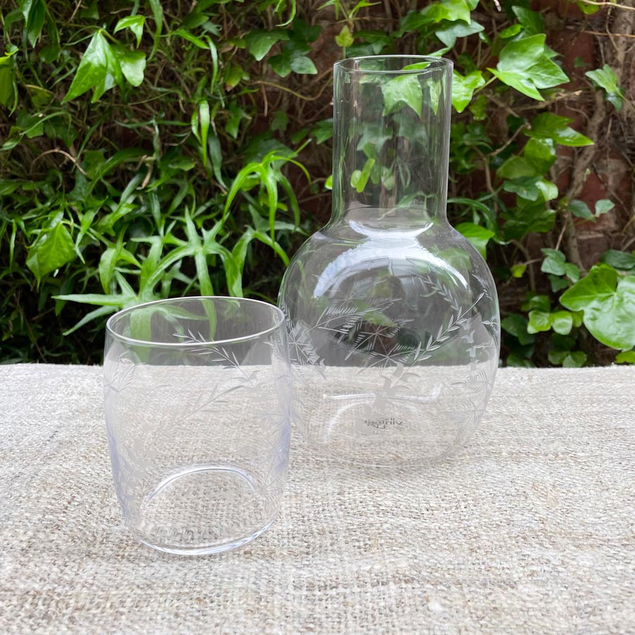 Crystal Carafe Set - Fern Design