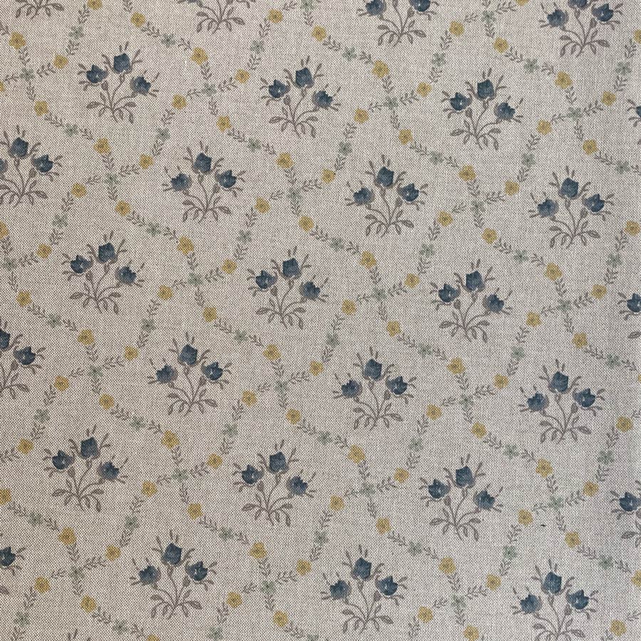 Florence - Indigo & Gold on Natural