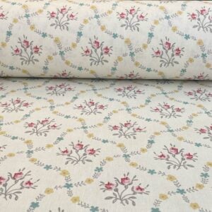 Florence - Pink & Seagreen on Ivory - Image 3