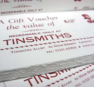 Tinsmiths Gift Voucher £50