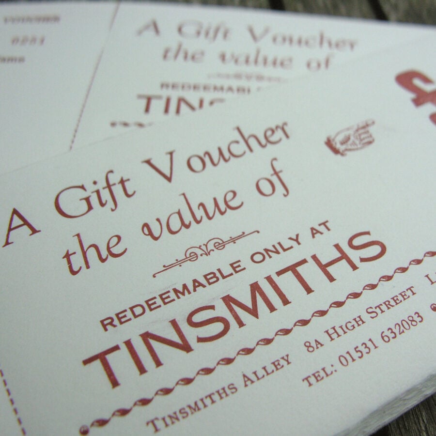 Tinsmiths Gift Voucher £20