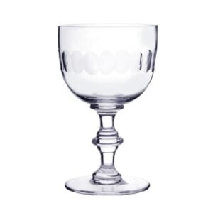 Set of Four Crystal Wine Goblets - Lens Design - Image 2