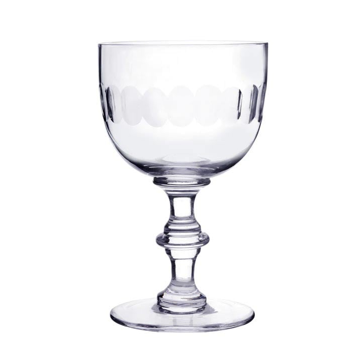 Set of Four Crystal Wine Goblets - Lens Design