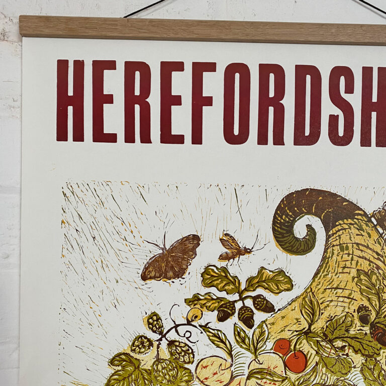 Herefordshire Cornucopia, Letterpress Poster Jen Whiskerd - Image 6