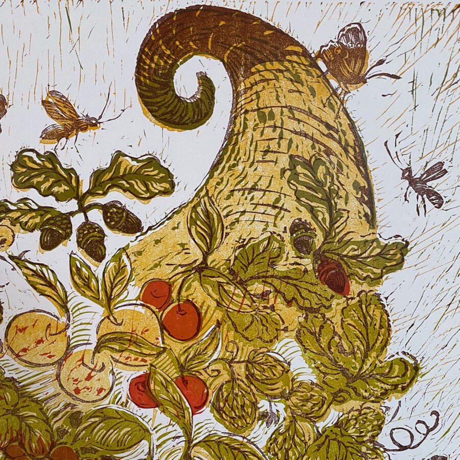 Herefordshire Cornucopia, Letterpress Poster Jen Whiskerd