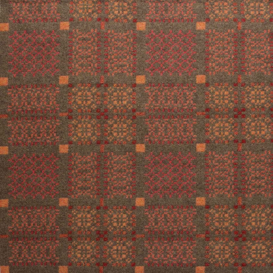 Knot Garden Welsh Single Blanket - Copper