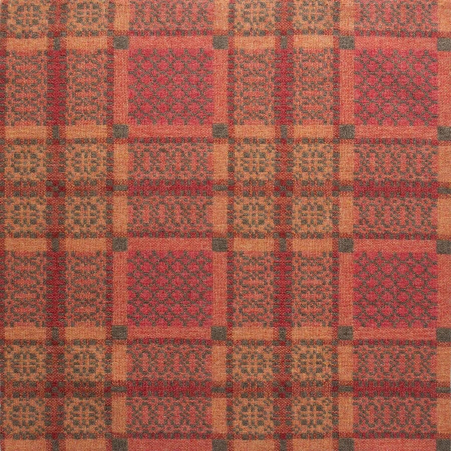 Knot Garden Welsh Single Blanket - Copper
