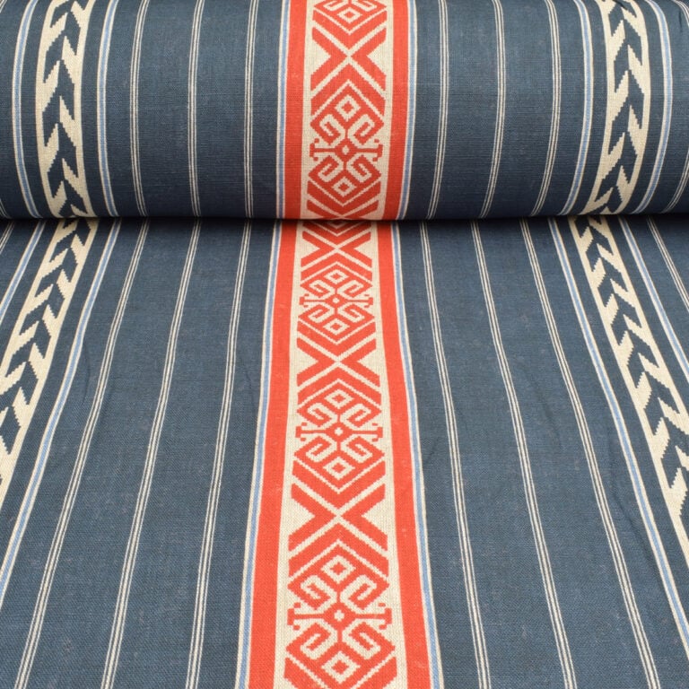 Kolomyya Linen Stripe - Indigo - Image 3