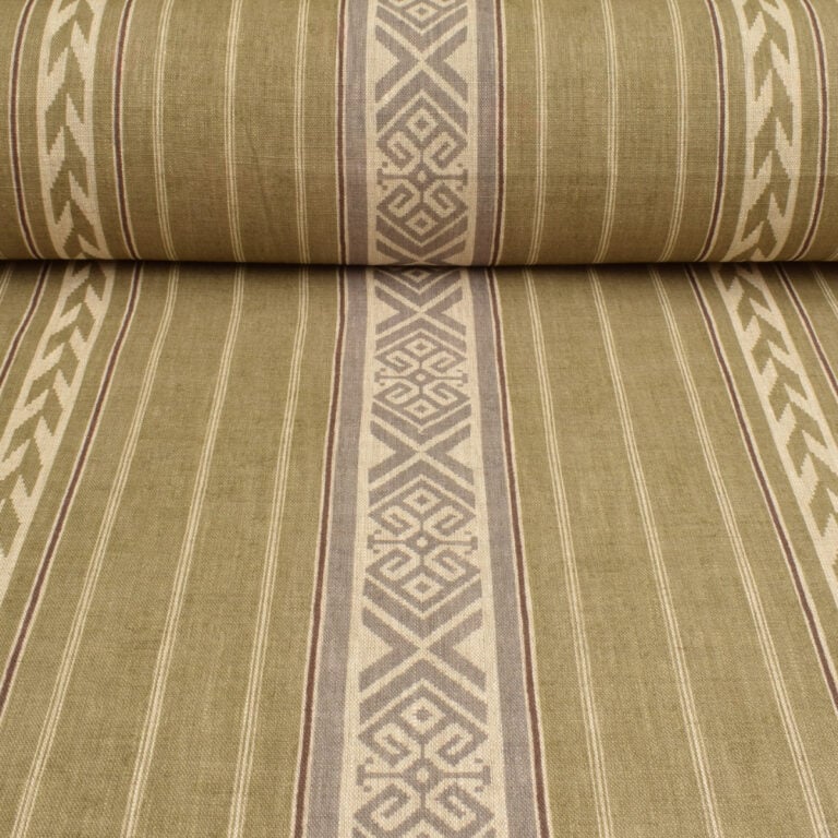 Kolomyya Linen Stripe - Sage - Image 3