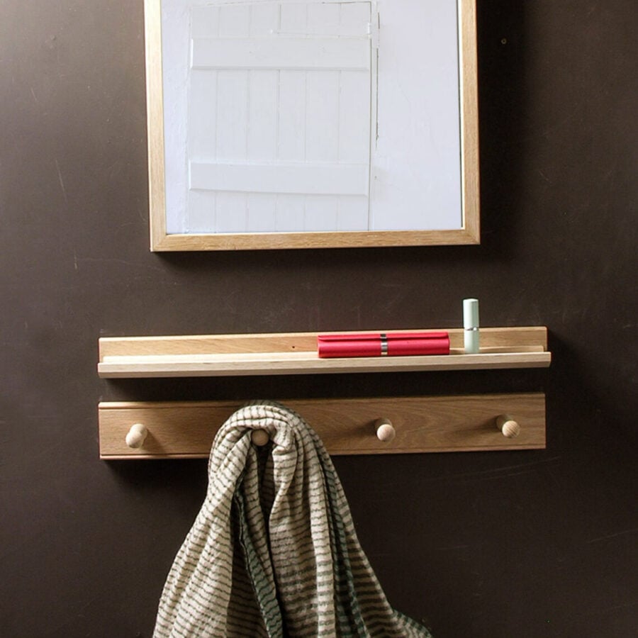 Large Oak Framed Mirror
