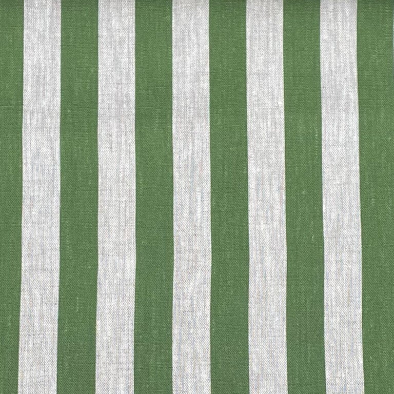 Beta Linen Stripe - Leaf Green - Image 2
