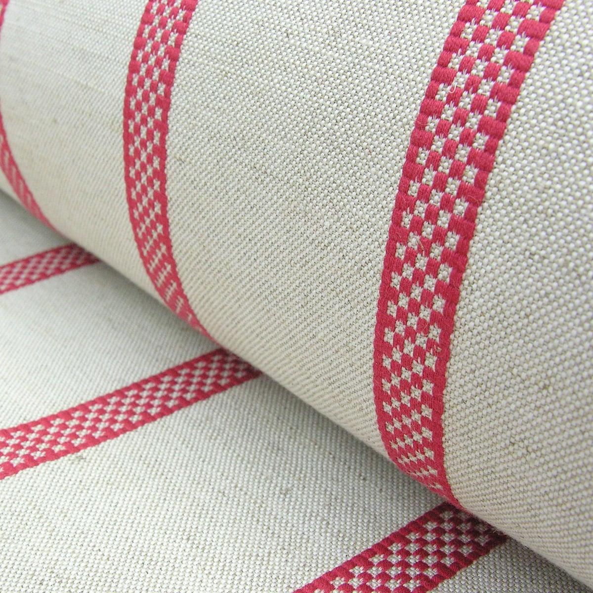 Hopsack Stripe - Peony - Image 1