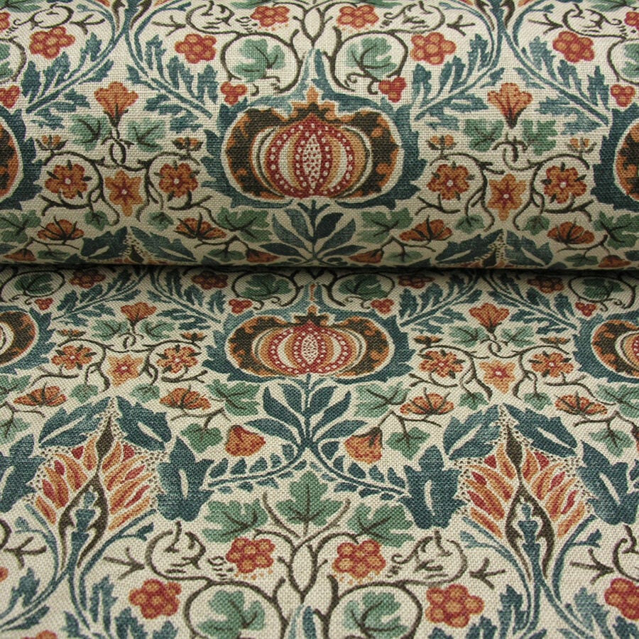 William Morris Little Chintz - Teal and Saffron