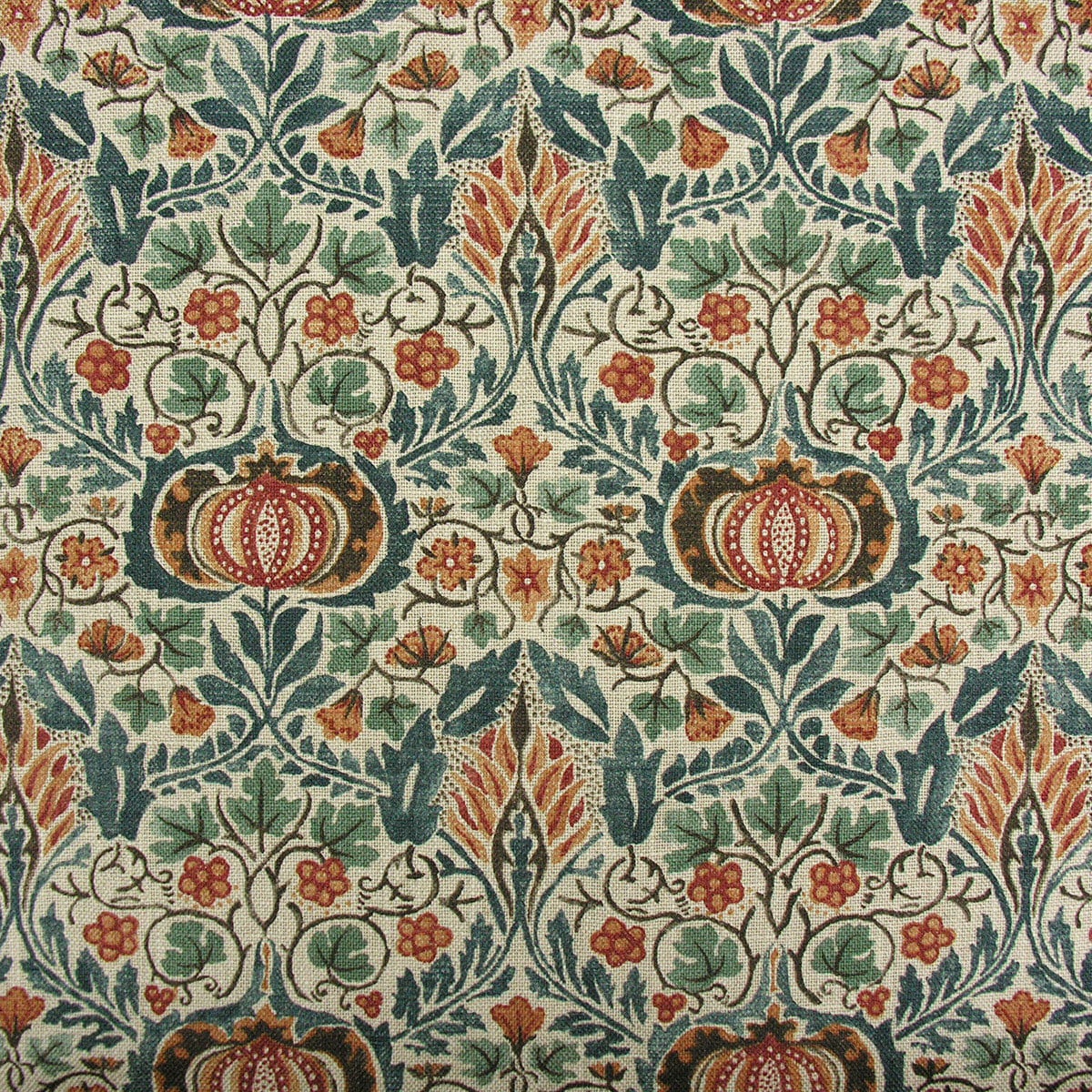 William Morris Little Chintz - Teal and Saffron - Image 2