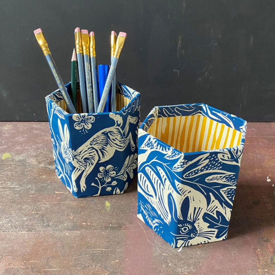Mark Hearld Blue Whippet Pen Pot
