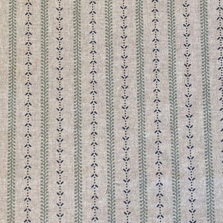 Maya Stripe Natural - Seagreen and Indigo - Image 2