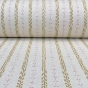 Maya Stripe Ivory - Soft Gold and Pink - Image 3