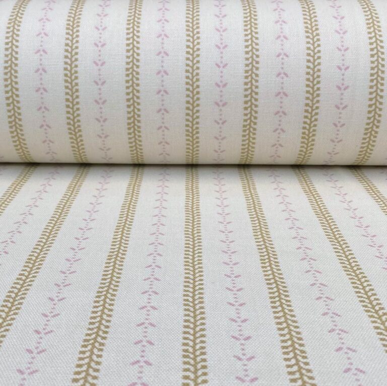 Maya Stripe Ivory - Soft Gold and Pink - Image 3