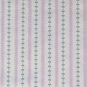 Maya Stripe Ivory - Pink and Leaf Green - Image 2
