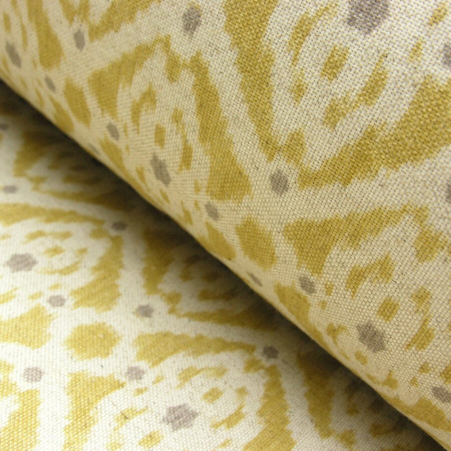 extra wide fabric mustard ikat