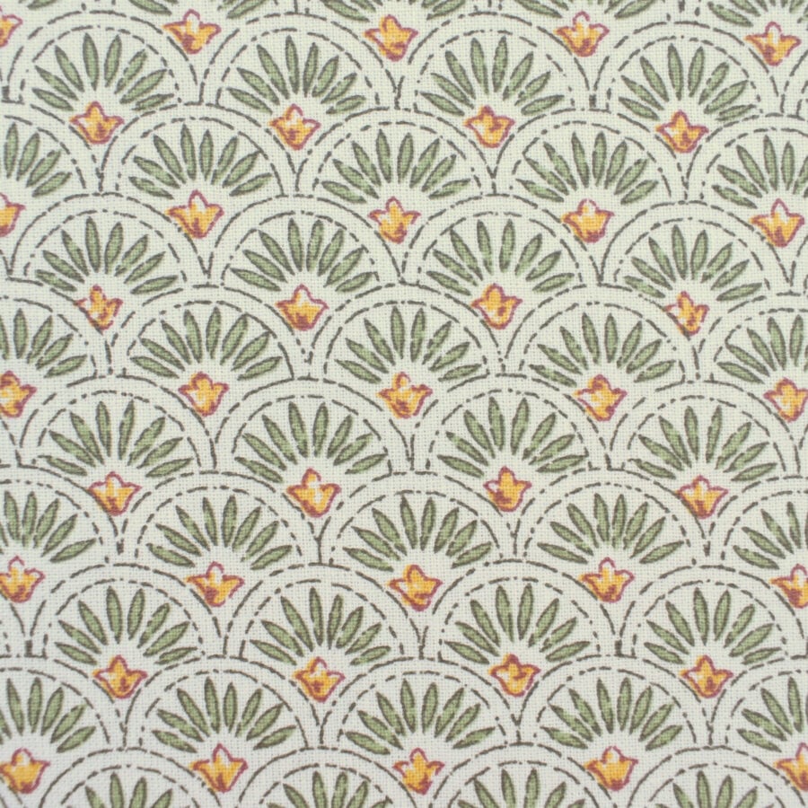 Scallop Cotton Print - Green