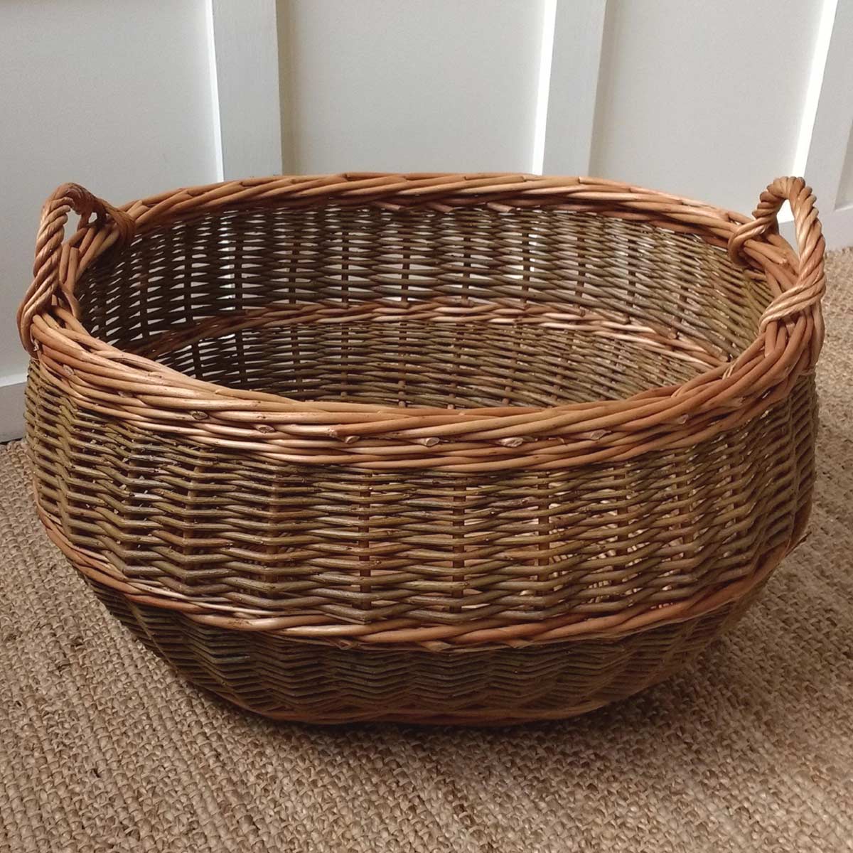 Large Oval Log Basket - Image 1