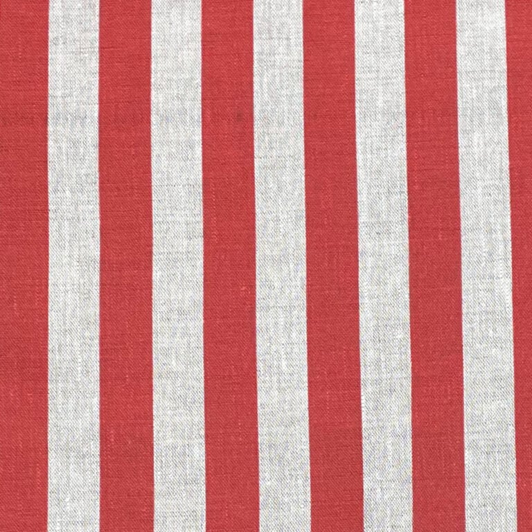 Beta Linen Stripe - Red - Image 2
