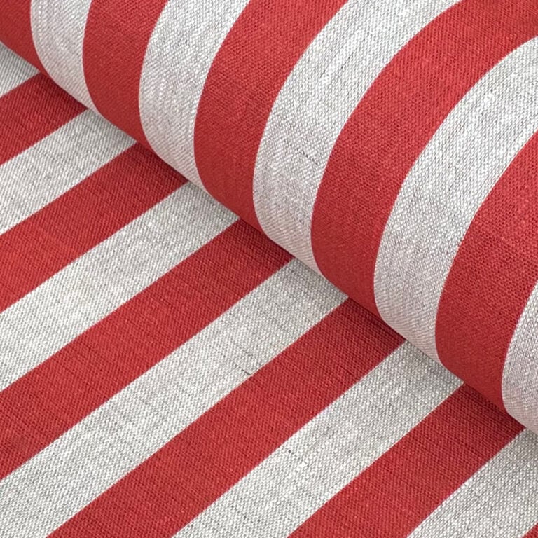Beta Linen Stripe - Red