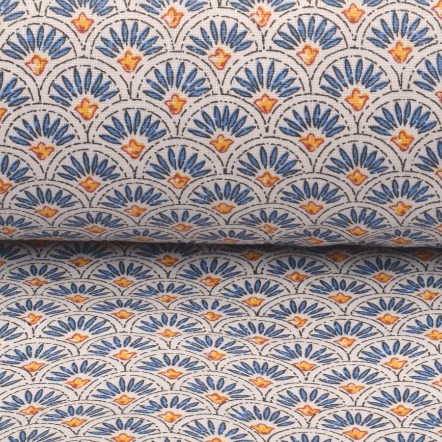 Oilcloth Scallop - Indigo