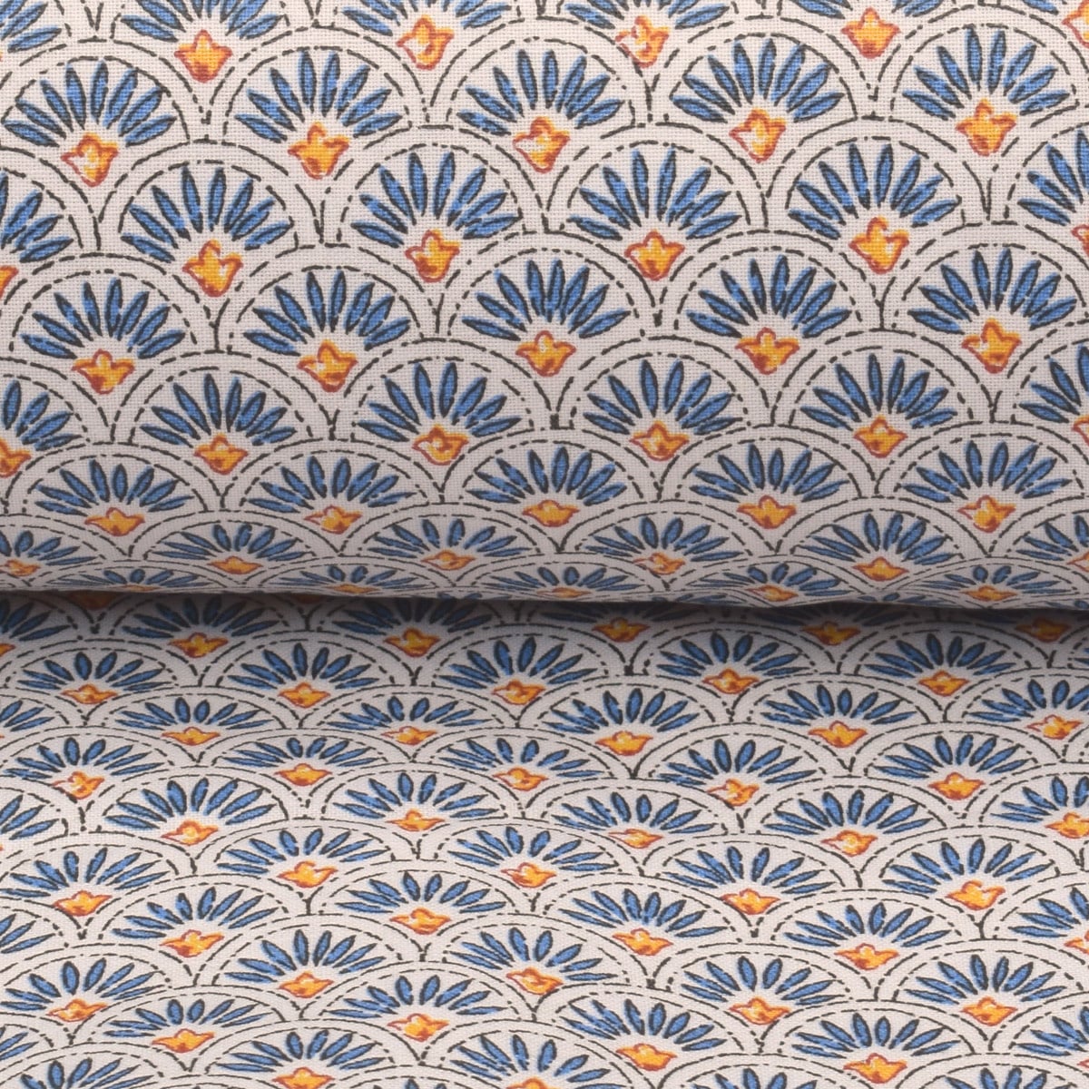Oilcloth Scallop - Indigo - Image 3