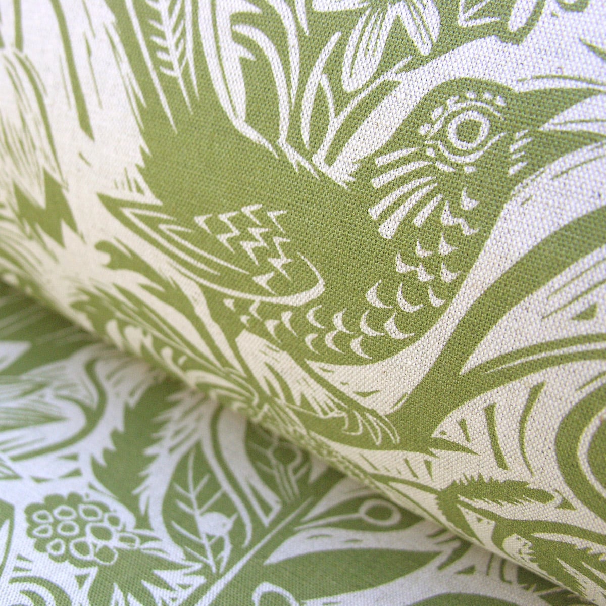 Mark Hearld Squirrel and Sunflower - Olive Green - Image 1