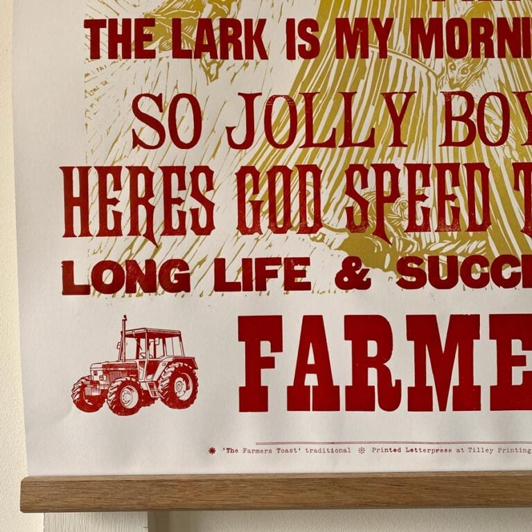 The Farmers Toast, Letterpress Poster - Image 2