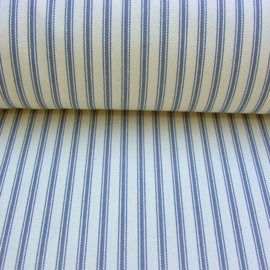 Ticking Fabric - Airforce Blue