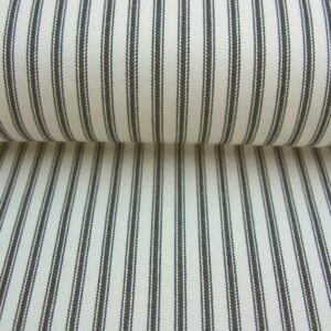 Ticking Fabric - Black - Image 3