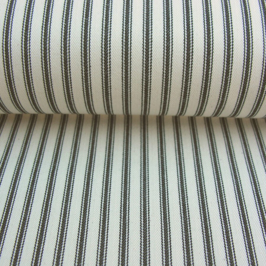 Ticking Fabric - Black