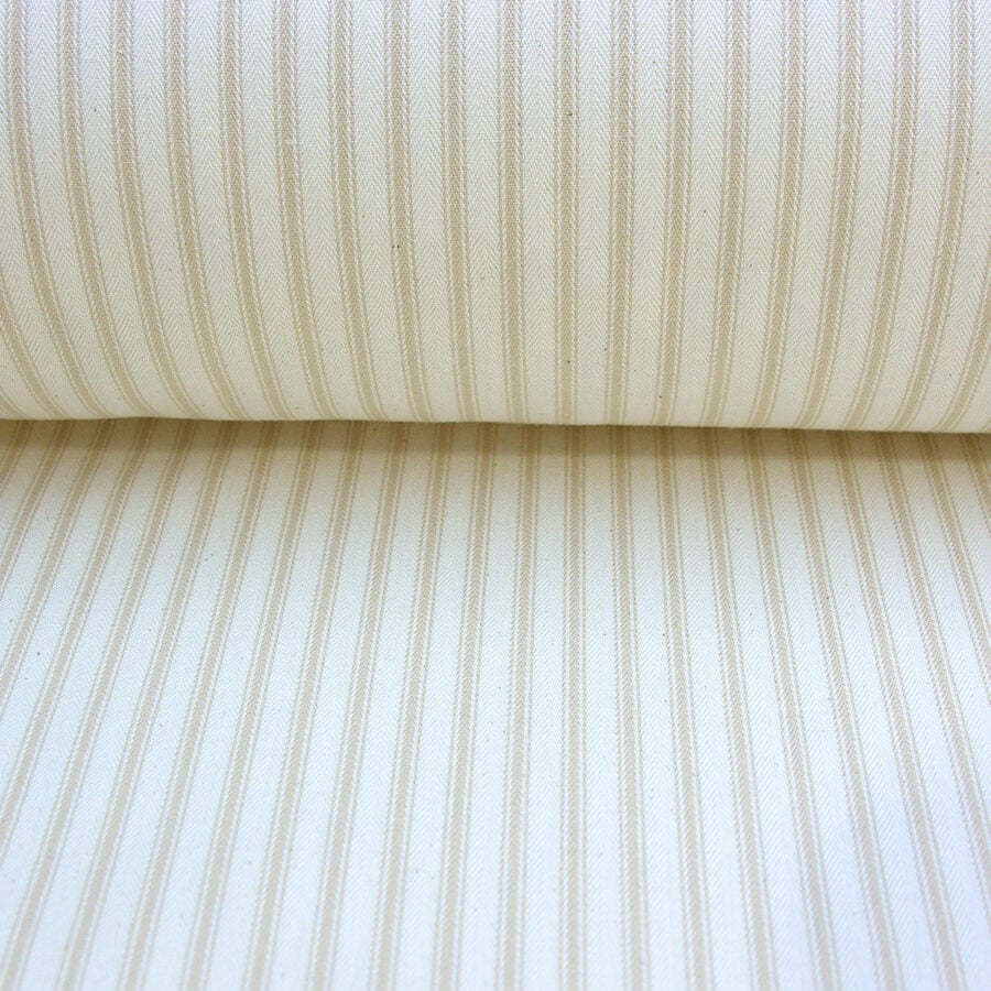 Ticking Fabric - Cream