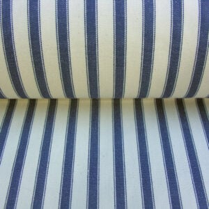 Navy Ticking fabric for curtains