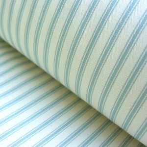 ticking fabric sea green