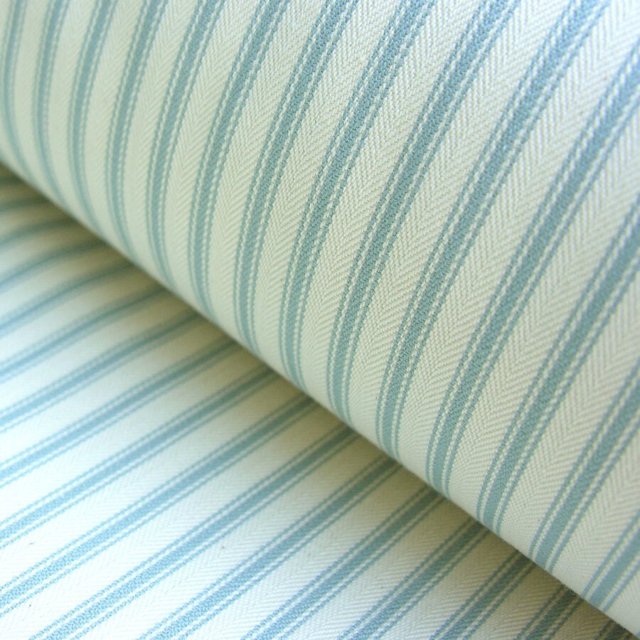 ticking fabric sea green
