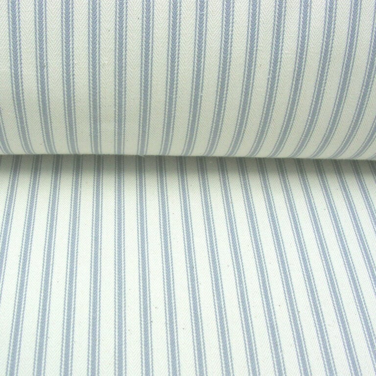 Ticking Fabric - Silver Grey - Image 3