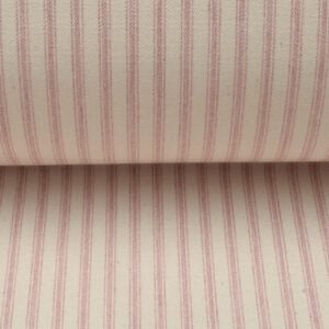 Ticking Fabric - Pink - Image 3