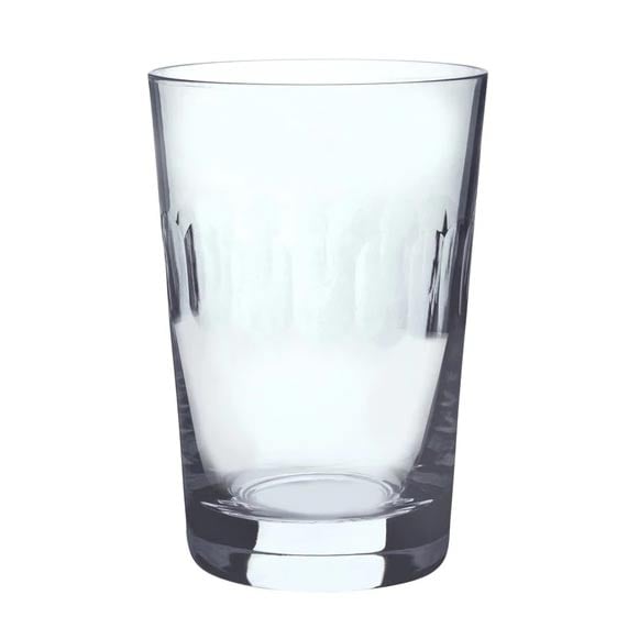 Set of Six Crystal Tumblers Lens Design