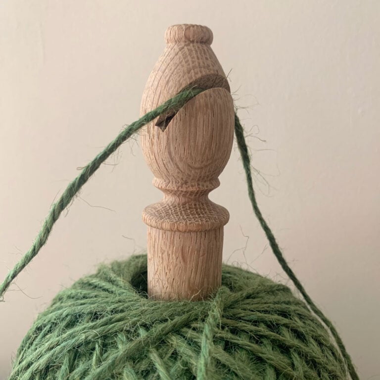 Twine Stand with Cutter - Green Jute - Image 2