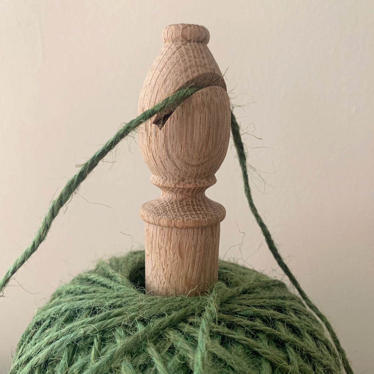 Twine Stand with Cutter - Green Jute - Image 2