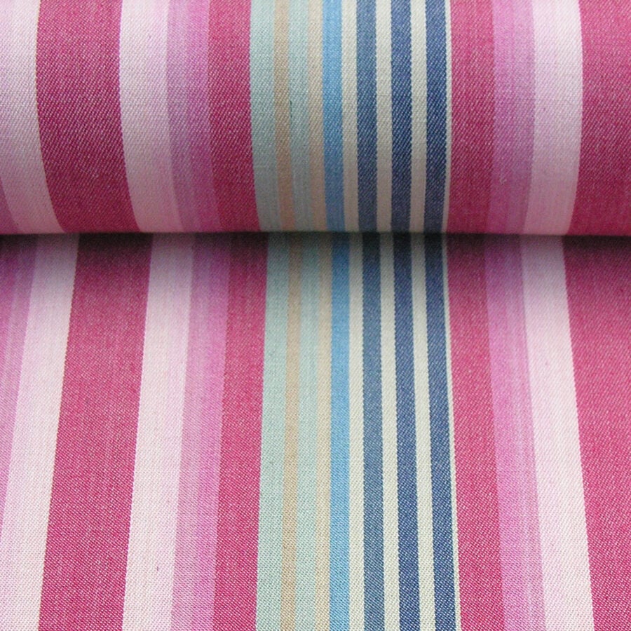 Vintage Ticking Fabric, raspberry ticking striped fabric