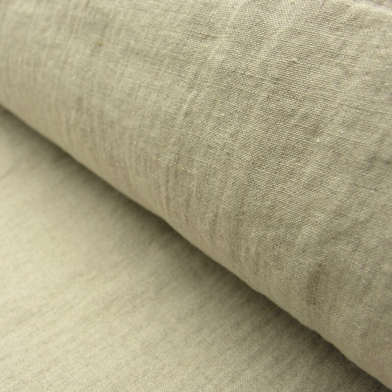 Wide width 100% Linen fabric. With a soft ‘washed linen’ finish for curtains and roman blinds where a less formal appearance is desired.
