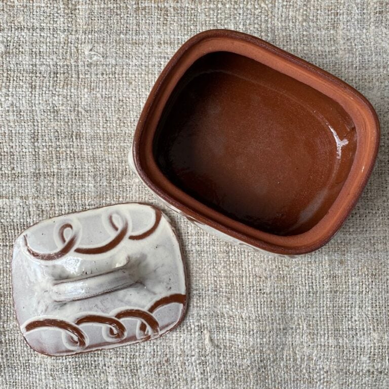 Erica Taylor Low Butter Dish - White ETBU2 - Image 2