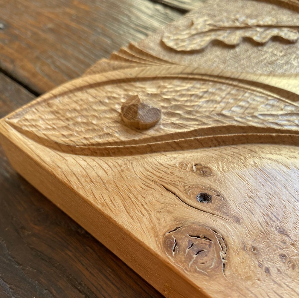 Lynn Hodgson Carved Oak Leaf Frame Tinsmiths 